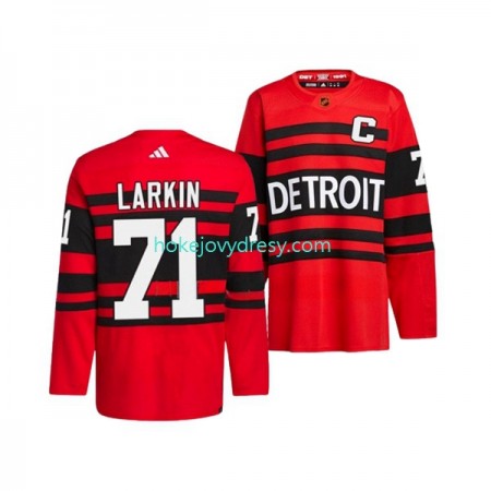 Pánské Hokejový Dres Detroit Red Wings DYLAN LARKIN 71 Adidas 2022-2023 Reverse Retro Červené Authentic